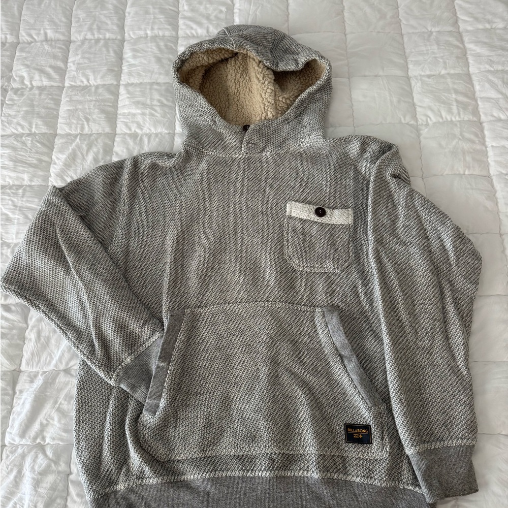 Billabong Gray Hooded Sweater